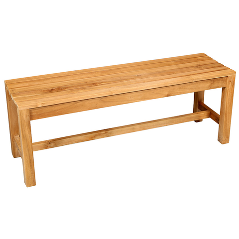 120cm rygløs bænk i kerneteak