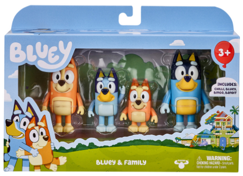 Bluey figurer 4-pak
