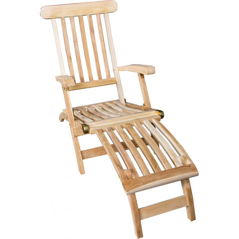 Foldbar dækstol i klassisk teak