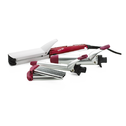 BABYLISS MULTISTYLER MED CREPEJERN OG BØLGEJERN.
