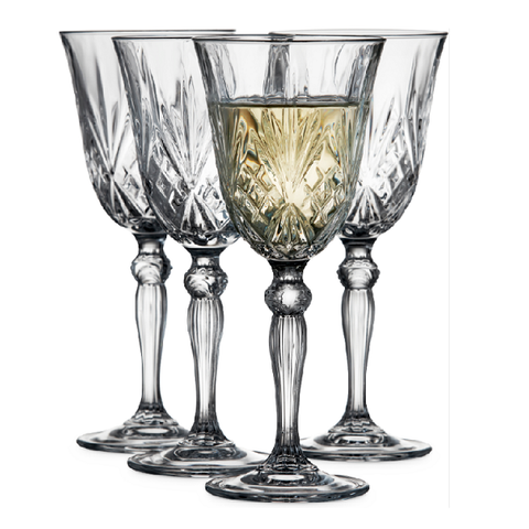 LYNGBY MELODIA KRYSTAL HVIDVINSGLAS I 4-PAK