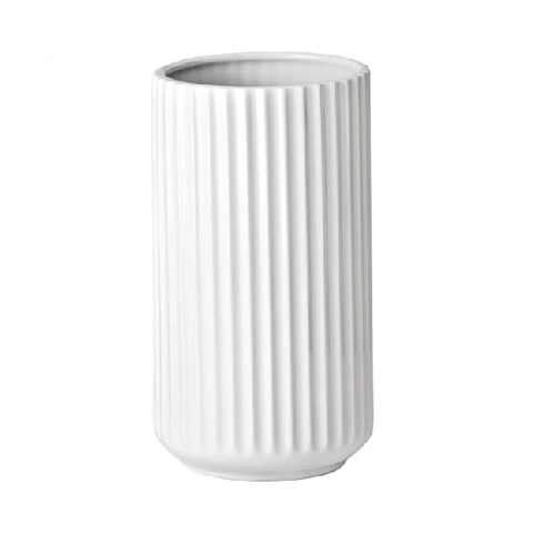 LYNGBY PORCELÆN HVID VASE PÅ 20 CM