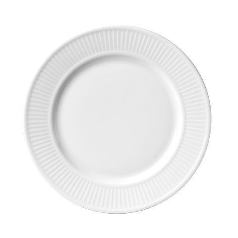 PILLIVUYT HVID PLISSÉ FROKOST TALLERKEN PÅ 22 CM